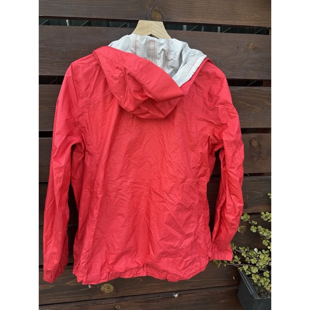 LL Bean TEK Rain Jacket Hooded Softshell Full Zip Parka Coat Women's Red *Medium